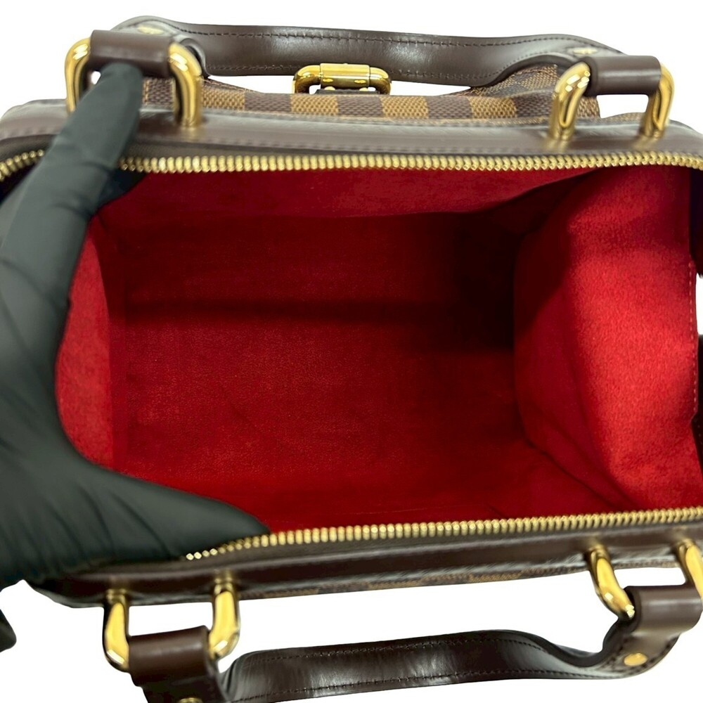 LOUIS VUITTON Authentic Brown Damier Leather Tote Bag - Picture 9 of 10